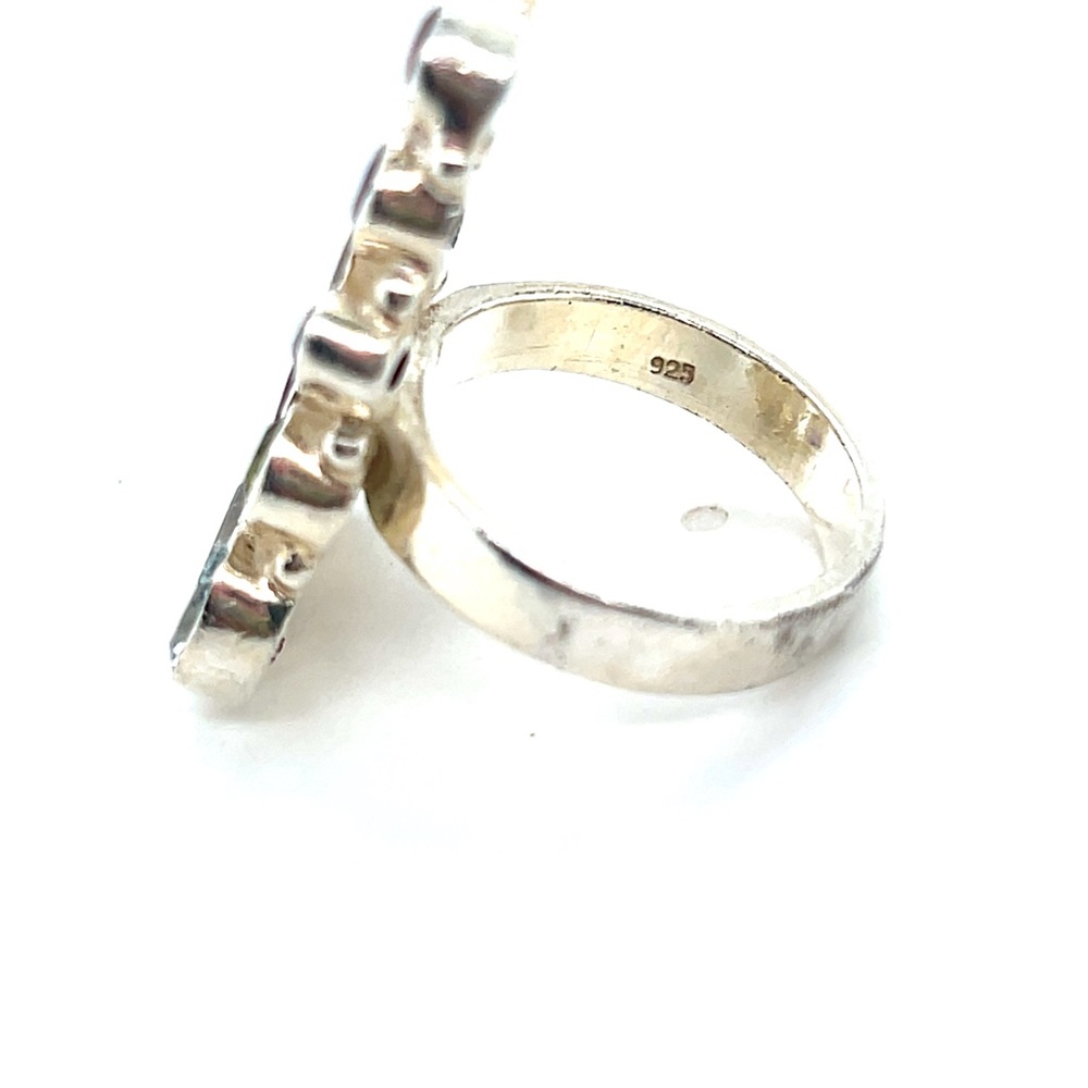 Multi-Stone Silver 925 Ring - image 5